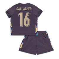 Anglicko Conor Gallagher #16 Vonkajší Detský futbalový dres ME 2024 Krátky Rukáv (+ trenírky)
